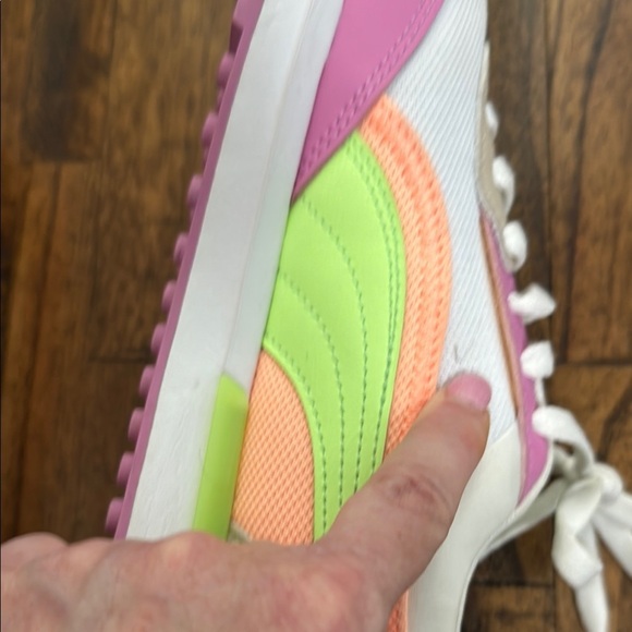 Puma The City Rider Sneakers Multicolor Women's pink green orange white size 8 - Picture 9 of 13